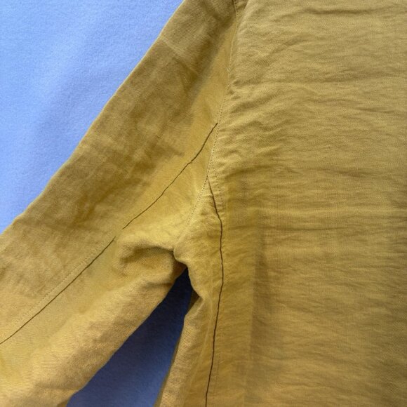 Lafayette 148 New York Zeke Linen-Blend Blazer in Mustard Yellow Size 14 - Picture 6 of 10